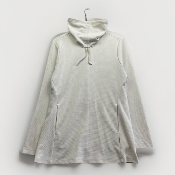 Columbia Sweater Cowl Neck Drawstring Off-White / Cream Outdoor Women's M Read - Picture 1 of 16